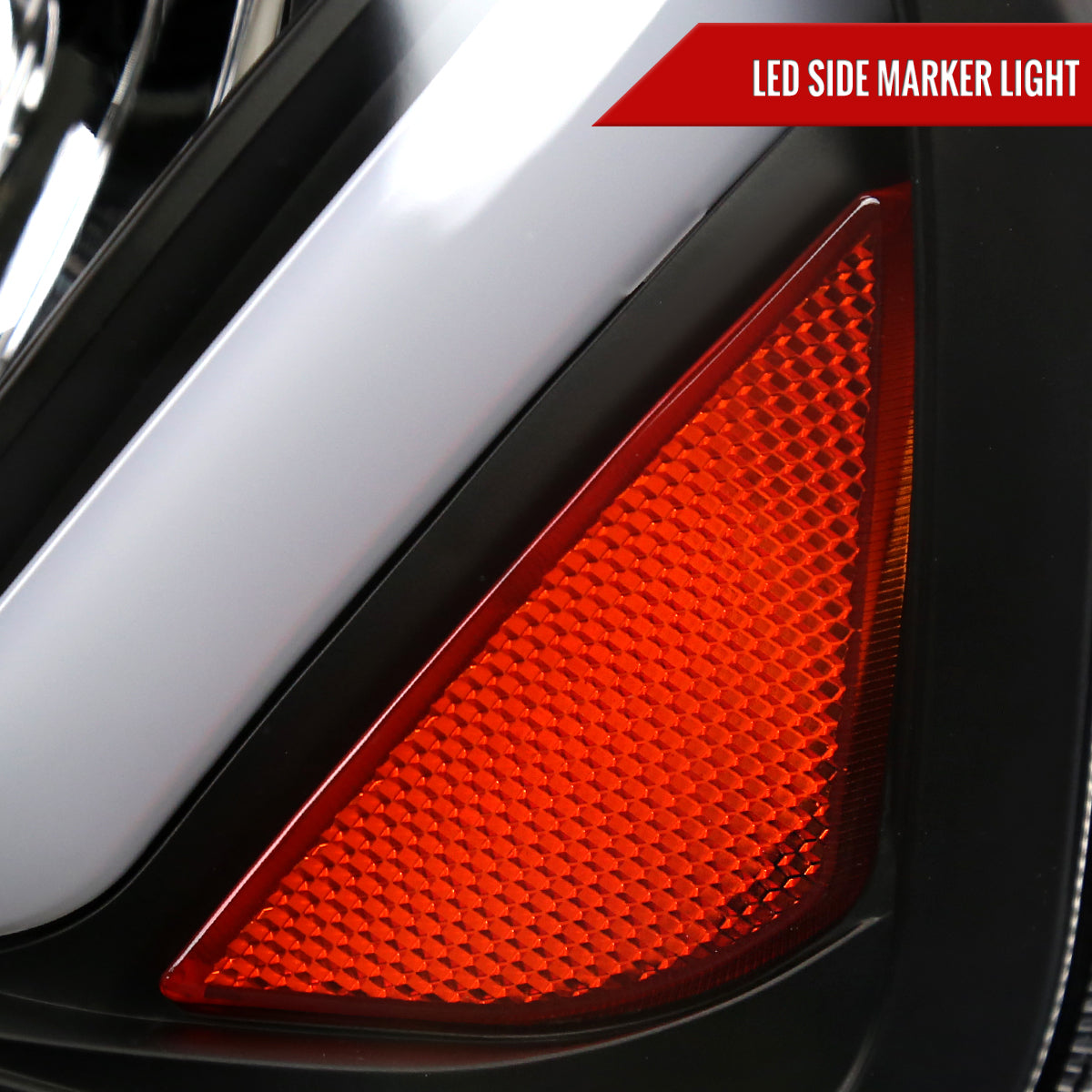 2006-2010 Dodge Charger Switchback Sequential LED Bar Factory Style Headlights (Matte Black Housing/Clear Lens)