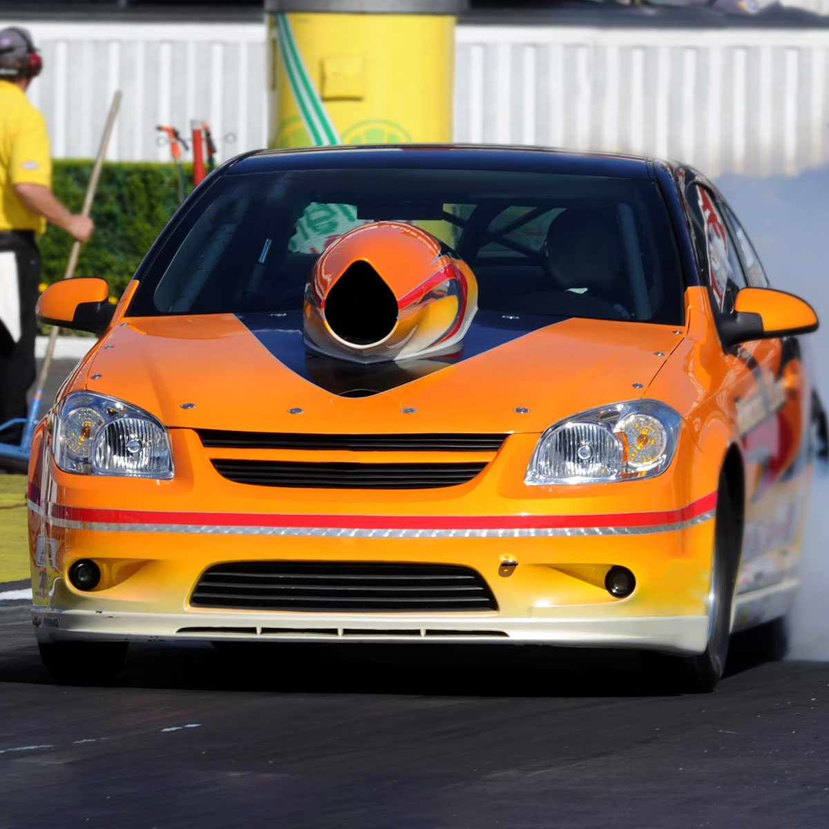 2005-2010 Chevrolet Cobalt Pontiac Pursuit/G5 Crystal Headlights w/ Amber Reflector (Chrome Housing/Clear Lens)