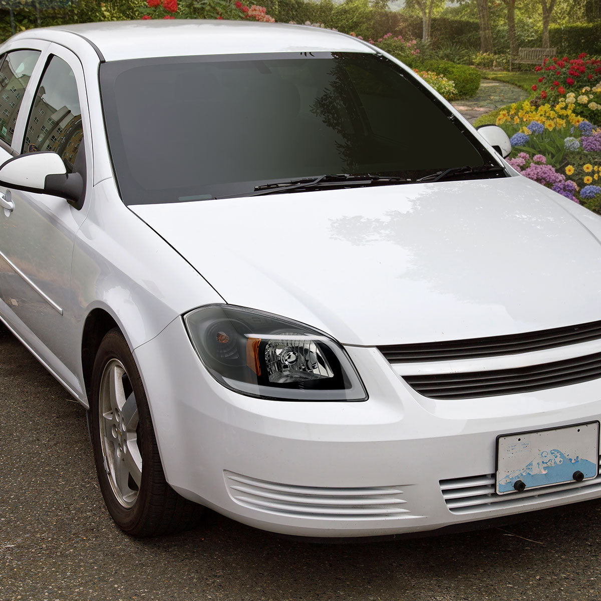 2005??2010 Chevrolet Cobalt Pontiac G5 / Pursuit LED Bar Projector Headlights w/ LED DRL Light Tube (Black Housing / Clear Lens)