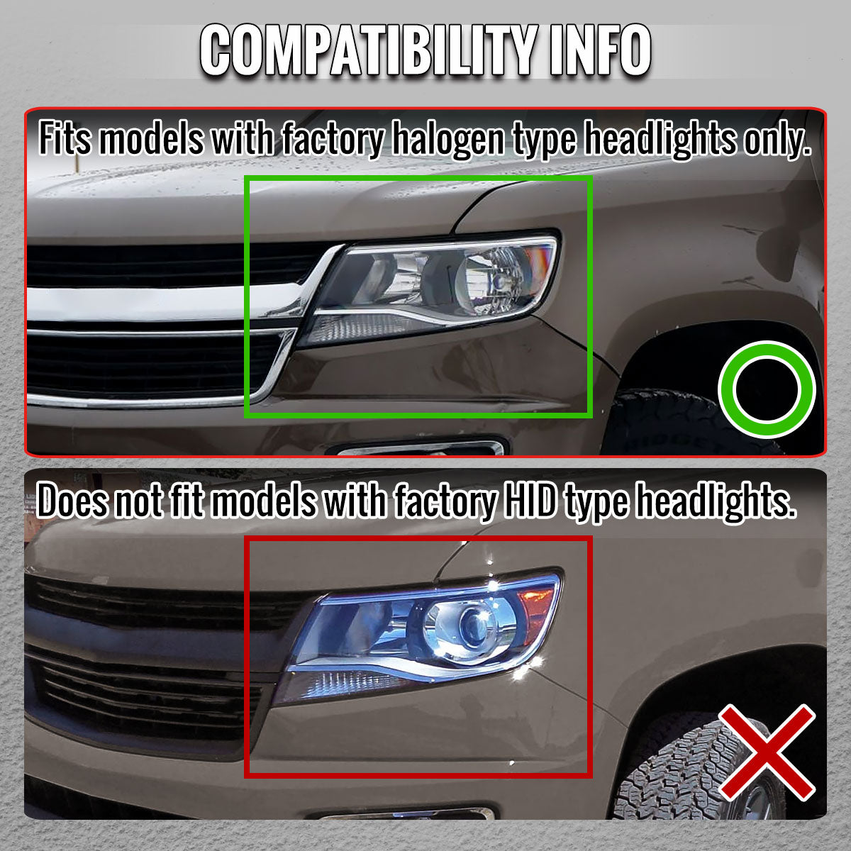 2015-2022 Chevrolet Colorado Factory Headlights (Glossy Black Housingd/ Smoked Lens)