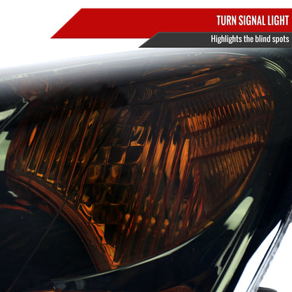 2002-2004 Honda CR-V Factory Style Headlights with Amber Reflector (Chrome Housing/Smoked Lens)