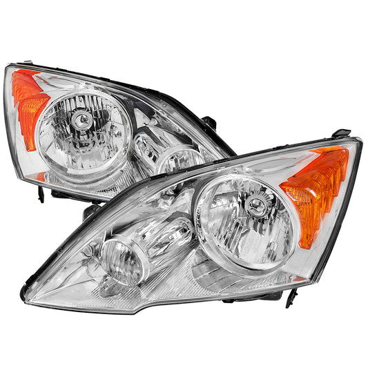 2007-2011 Honda CR-V Factory Style Headlights (Chrome Housing/Clear Lens)