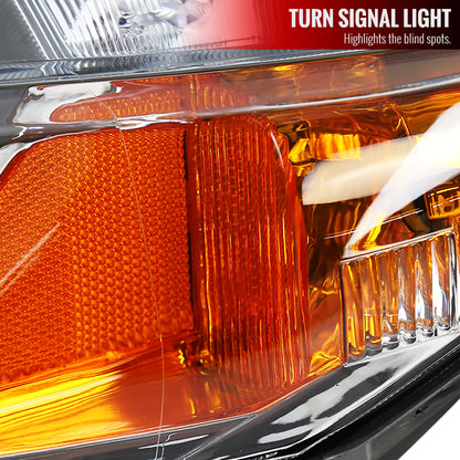 2012-2013 Honda Civic Coupe/ 2012-2015 Civic Sedan Crystal Headlights (Chrome Housing/Clear Lens)