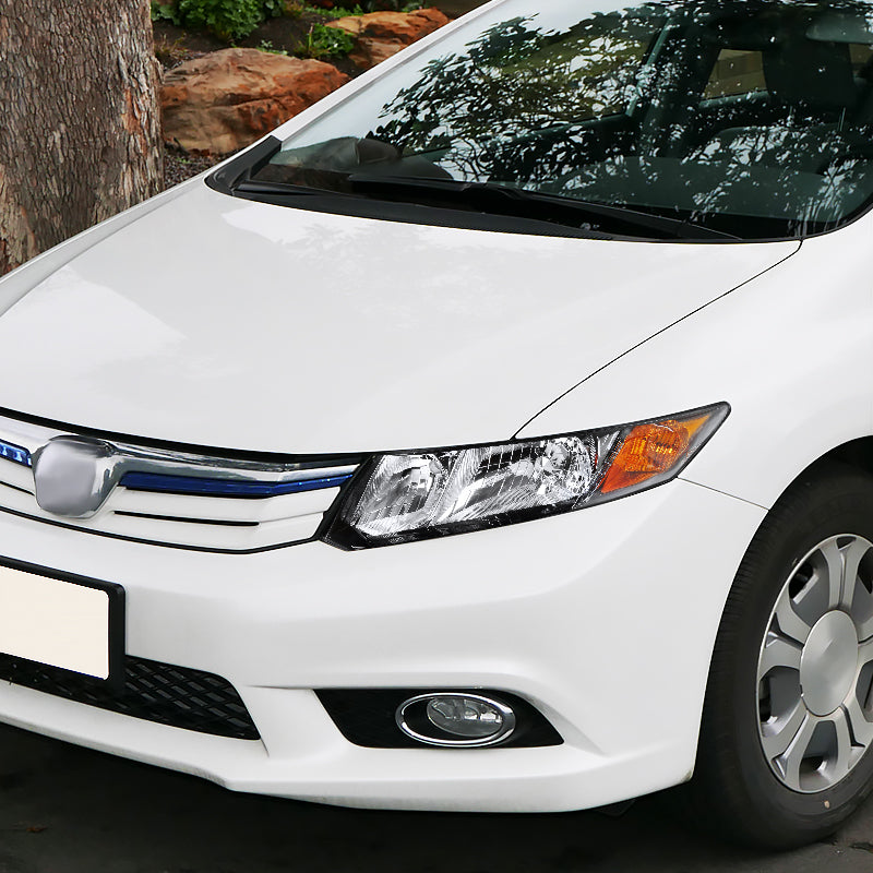 2012-2013 Honda Civic Coupe/ 2012-2015 Civic Sedan Clear Lens Crystal Headlight - Driver Side Only