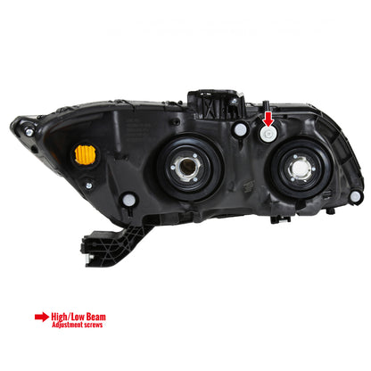 2012-2013 Honda Civic Coupe/ 2012-2015 Civic Sedan Crystal Headlights (Matte Black Housing/Clear Lens)