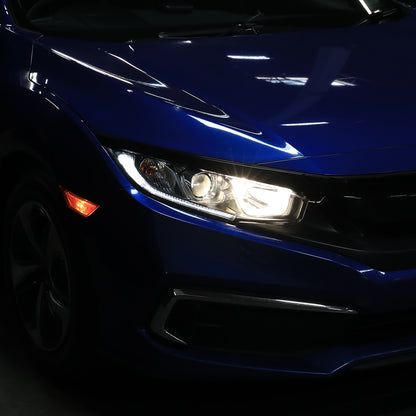 2016-2021 Honda Civic LED Strip Factory Style Projector Headlights (Chrome Housing/Clear Lens)