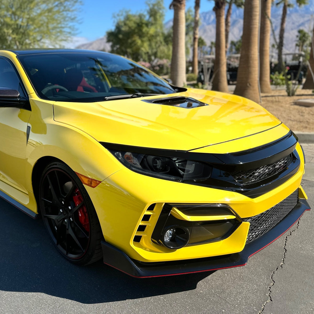 2016-2021 Honda Civic LED Strip Factory Style Projector Headlights (Matte Black Housing/Smoked Lens)
