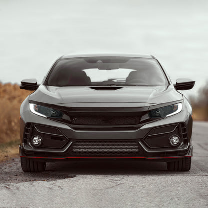 2016-2021 Honda Civic LED Strip Factory Style Projector Headlights (Matte Black Housing/Smoked Lens)