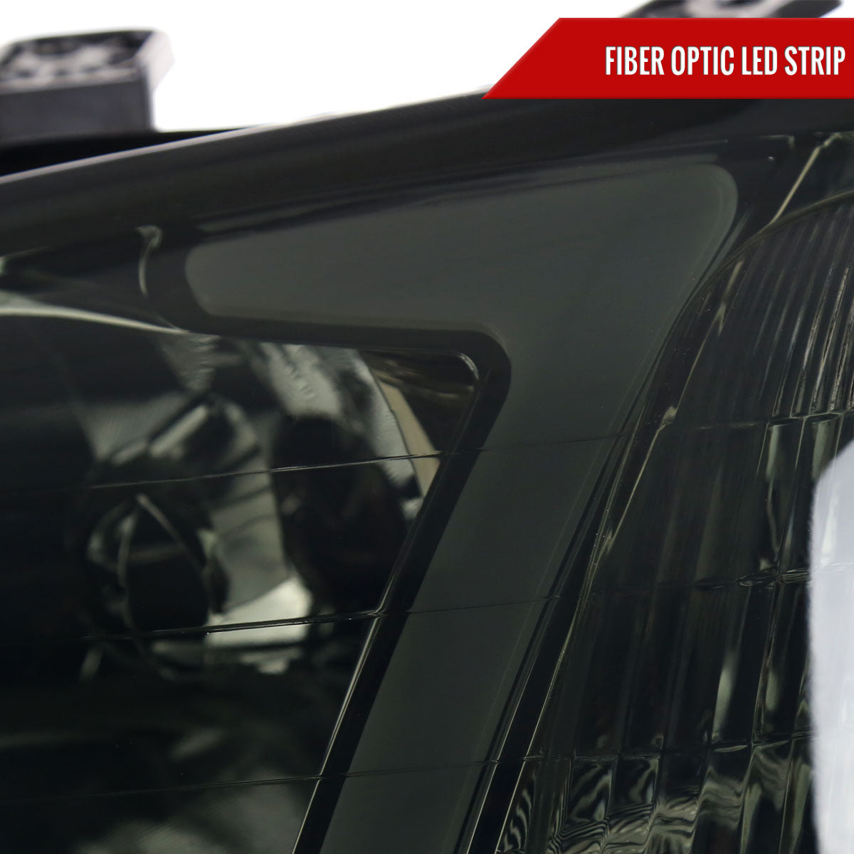 1996-1998 Honda Civic Coupe/Sedan LED Bar Factory Style Headlights (Chrome Housing/Smoked Lens)