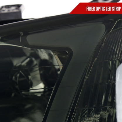 1996-1998 Honda Civic Coupe/Sedan LED Bar Factory Style Headlights (Chrome Housing/Smoked Lens)