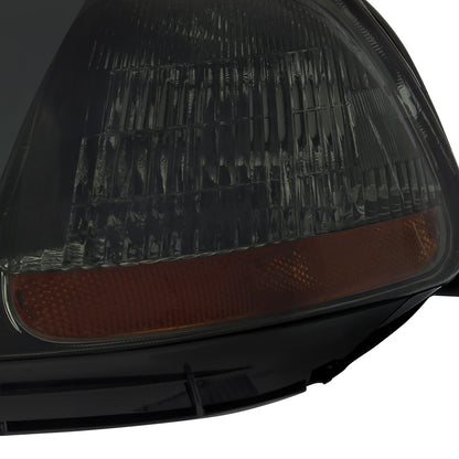 1996-1998 Honda Civic Coupe/Sedan LED Bar Factory Style Headlights (Chrome Housing/Smoked Lens)