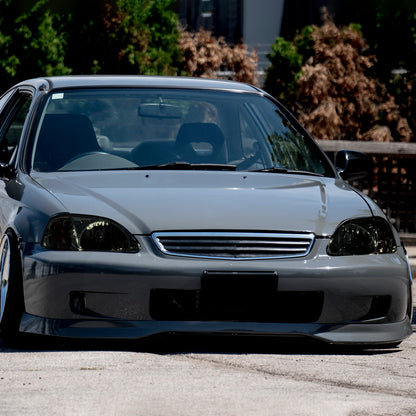 1999-2000 Honda Civic Factory Style Crystal Headlights (Chrome Housing/Smoked Lens)