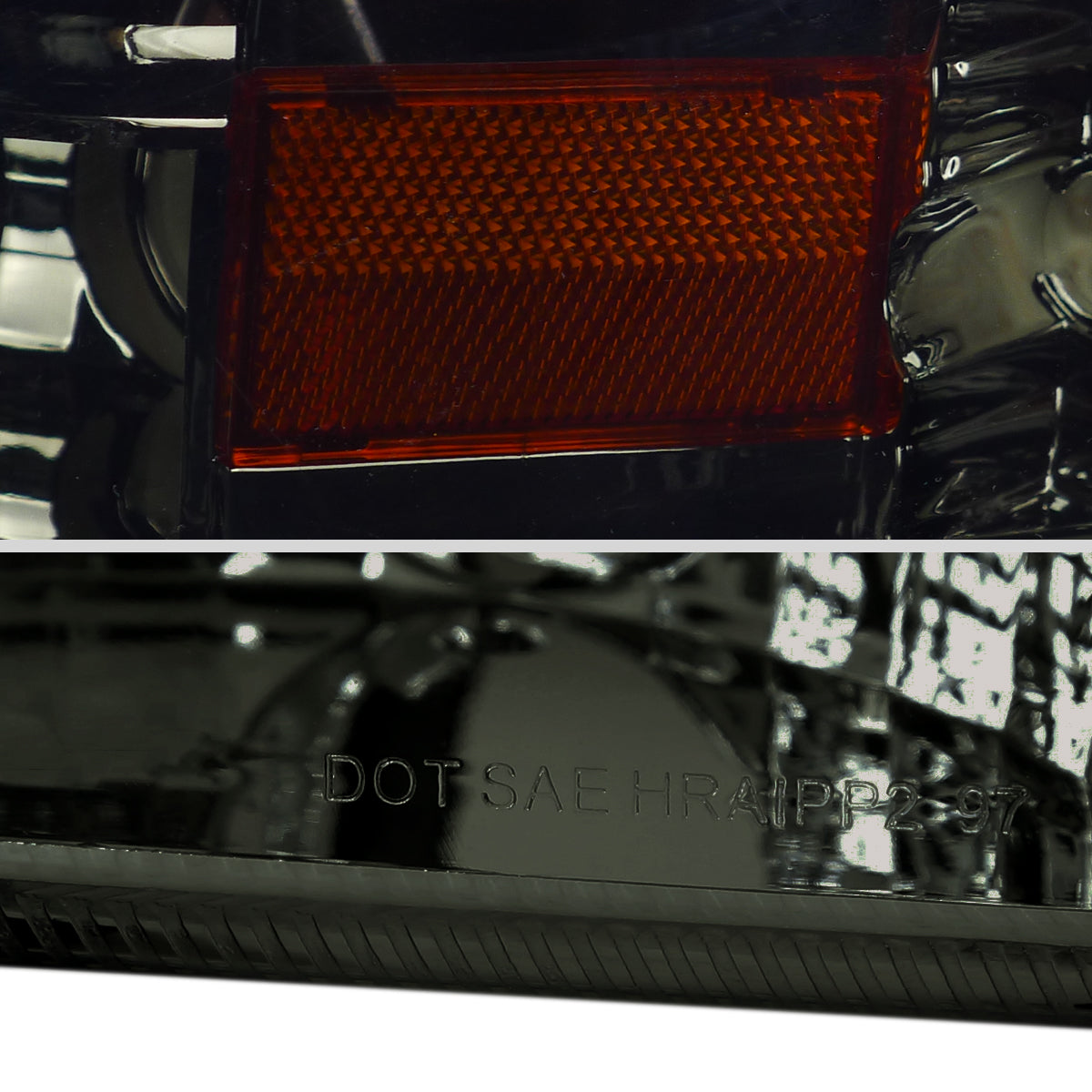 1997-2004 Dodge Dakota/ 1998-2003 Durango Crystal Headlights w/ Amber Reflector (Chrome Housing/Smoked Lens)