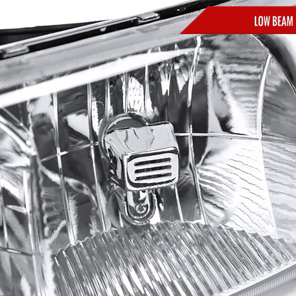 1999-2006 GMC Sierra/Yukonk/Yukon XL Crystal Headlights w/ Amber Reflector (Chrome Housing/Clear Lens)