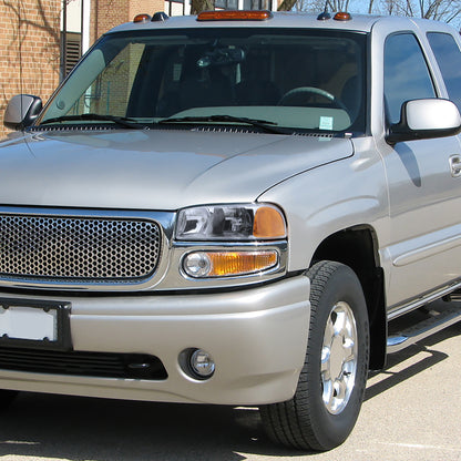 1999-2006 GMC Sierra/Yukonk/Yukon XL Crystal Headlights w/ Amber Reflector (Chrome Housing/Clear Lens)