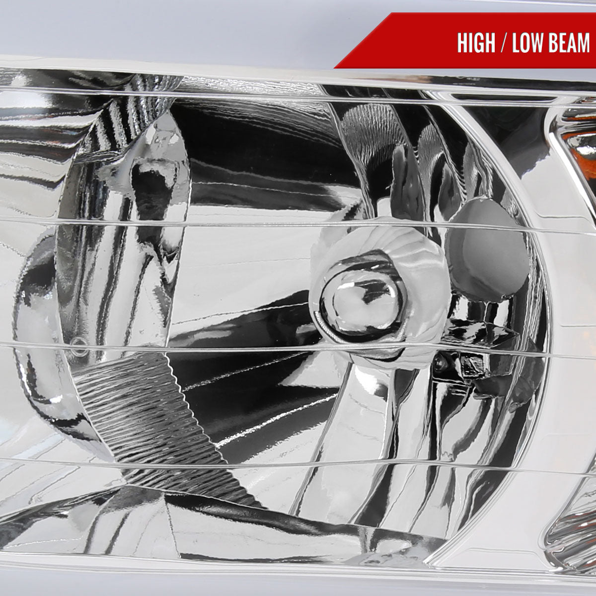 2002-2005 Dodge RAM 1500 /2003-2005 Dodge RAM 2500/3500 LED Tube Factory Style Headlights (Chrome Housing/Clear Lens)