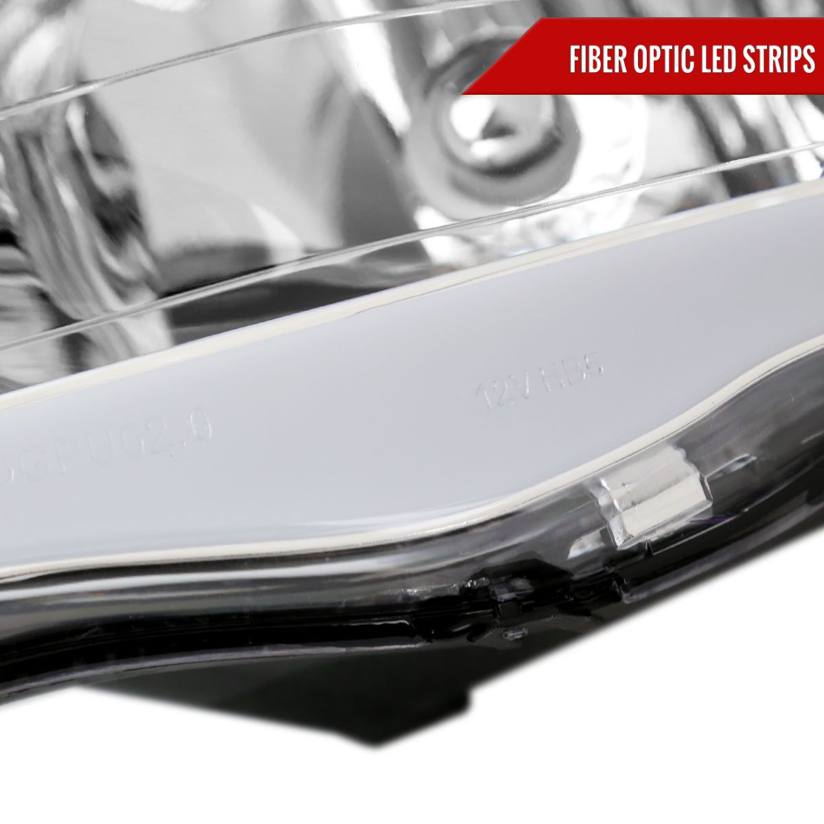 2002-2005 Dodge RAM 1500 /2003-2005 Dodge RAM 2500/3500 LED Tube Factory Style Headlights (Chrome Housing/Clear Lens)