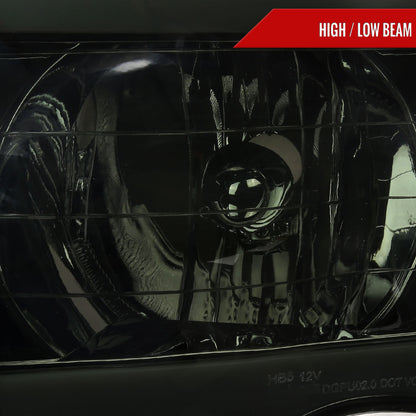 2002-2005 Dodge RAM 1500 /2003-2005 Dodge RAM 2500/3500 LED Tube Factory Style Headlights (Chrome Housing/Smoked Lens)