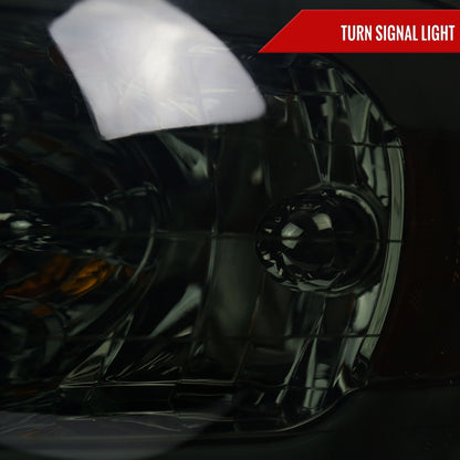 2002-2005 Dodge RAM 1500 /2003-2005 Dodge RAM 2500/3500 LED Tube Factory Style Headlights (Chrome Housing/Smoked Lens)