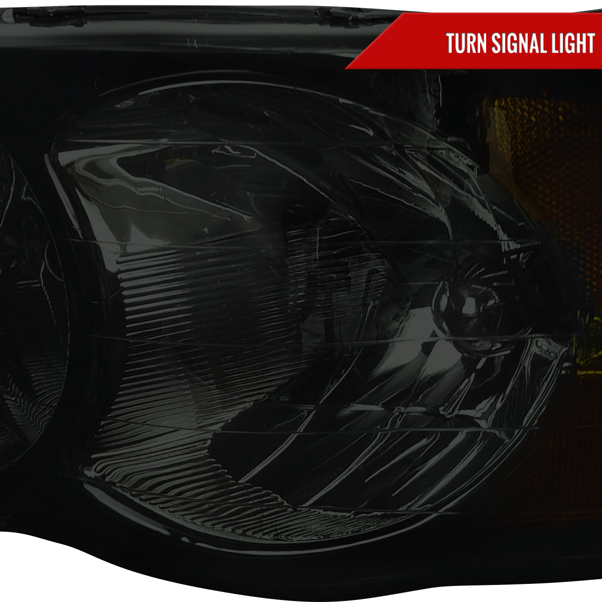 2002-2005 Dodge RAM 1500/ 2003-2005 RAM 2500 3500 Factory Style Headlights (Chrome Housing/Smoked Lens)