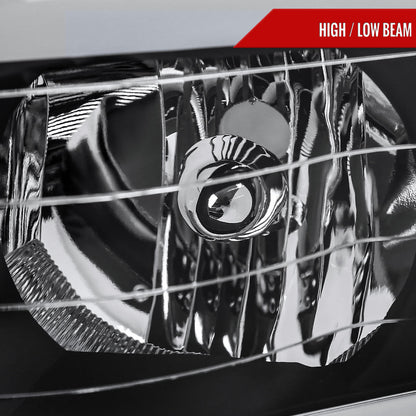 2002-2005 Dodge RAM 1500/2003-2005 Dodge RAM 2500/3500 LED Tube Factory Style Headlights (Matte Black Housing)/Clear Lens)