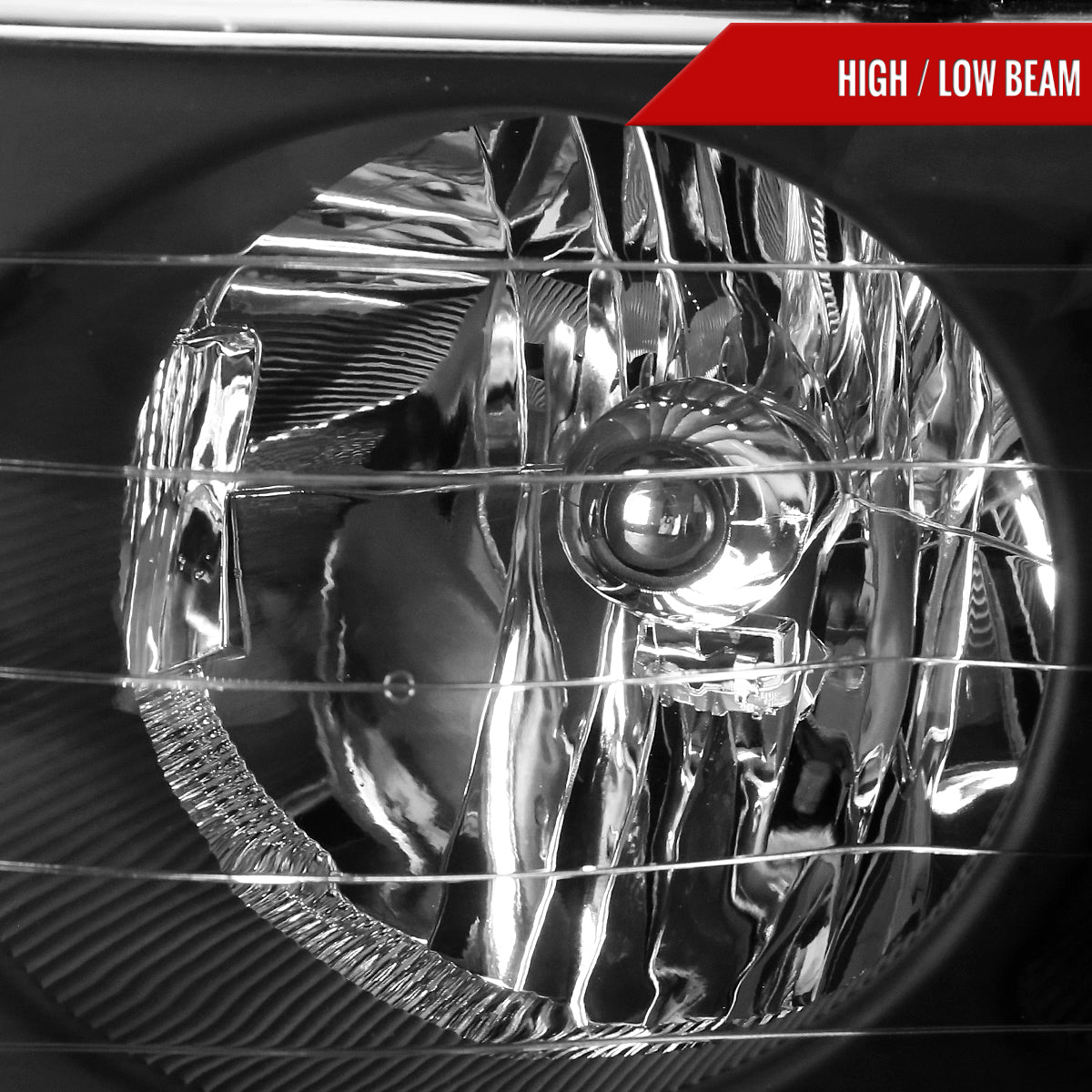 2002-2005 Dodge RAM 1500/ 2003-2005 RAM 2500 3500 Factory Style Headlights (Matte Black Housing/Clear Lens)