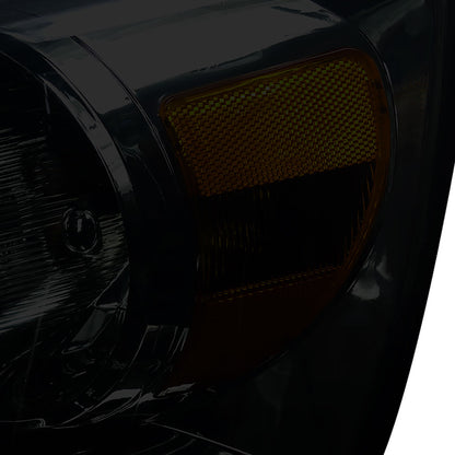 2006-2008 Dodge RAM 1500/ 2006-2009 RAM 2500 3500 Factory Style Crystal Headlights (Chrome Housing/Smoked Lens)