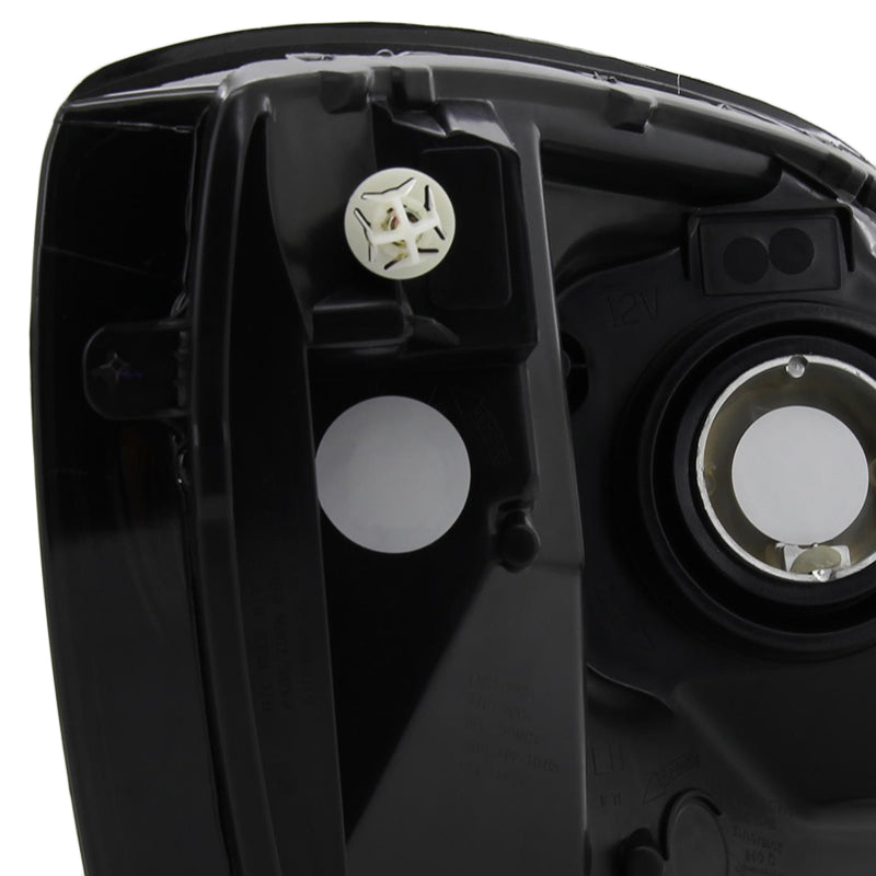 2006-2008 Dodge RAM 1500/ 2006-2009 RAM 2500 3500 Factory Style Crystal Headlights (Chrome Housing/Smoked Lens)