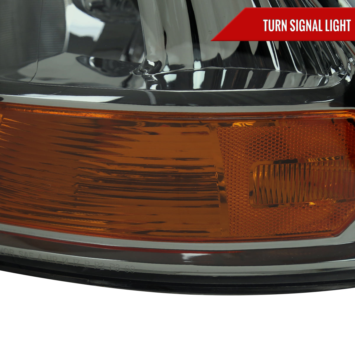 2009-2018 Dodge RAM 1500/ 2019-2023 RAM Classic/ 2010-2018 RAM 2500 3500 Factory Quad Style Headlights (Chrome Housing/Light Smoked Lens)