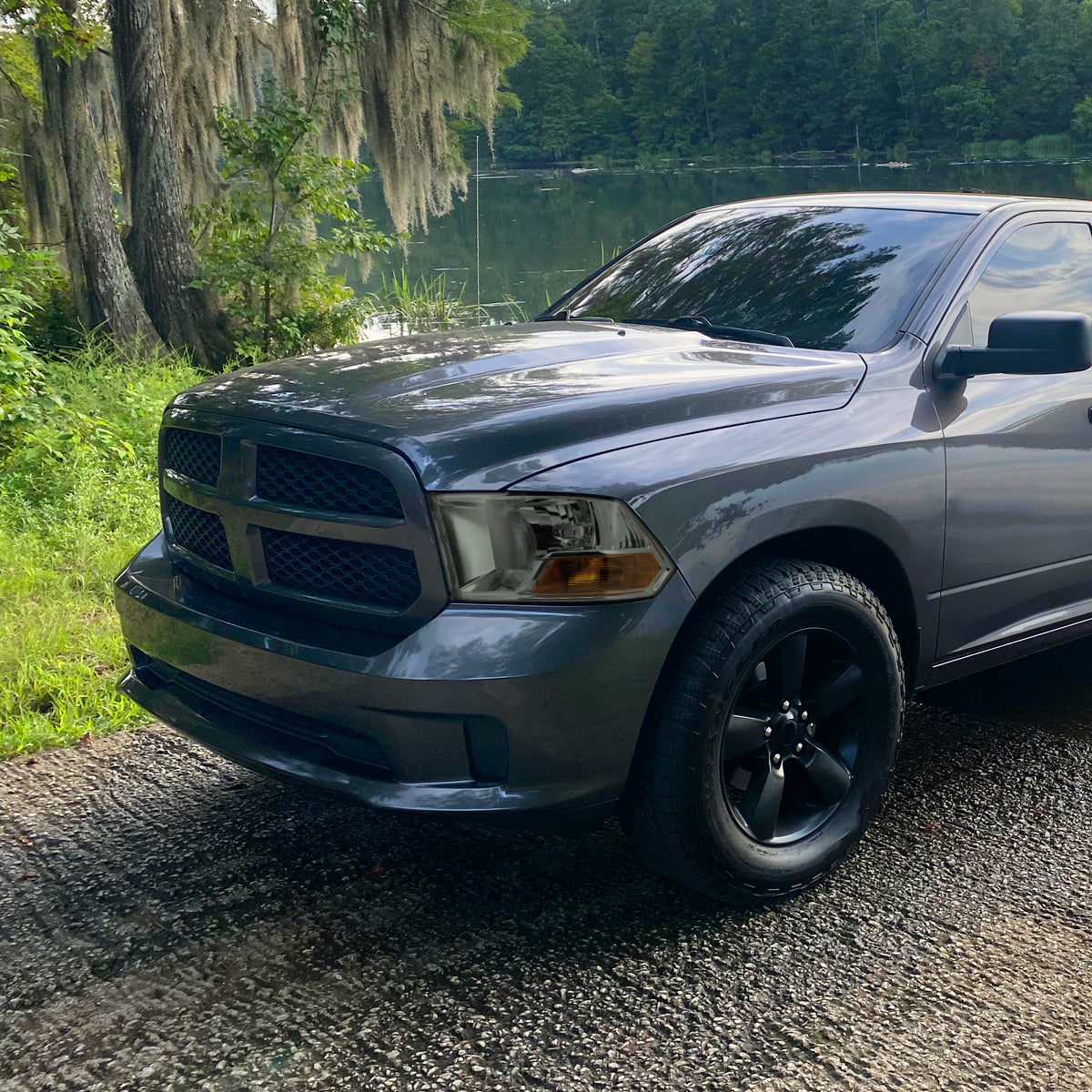 2009-2018 Dodge RAM 1500/ 2019-2023 RAM Classic/ 2010-2018 RAM 2500 3500 Factory Quad Style Headlights (Chrome Housing/Light Smoked Lens)