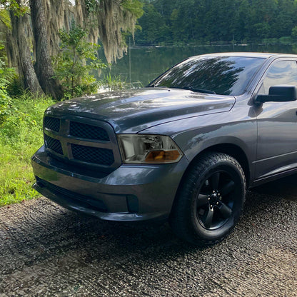 2009-2018 Dodge RAM 1500/ 2019-2023 RAM Classic/ 2010-2018 RAM 2500 3500 Factory Quad Style Headlights (Chrome Housing/Light Smoked Lens)
