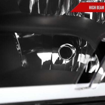 2009-2019 Dodge Ram 1500/ 2010-2019 Dodge Ram 2500/3500 LED Strip Factory Style Headlights (Matte Black Housing/Clear Lens)