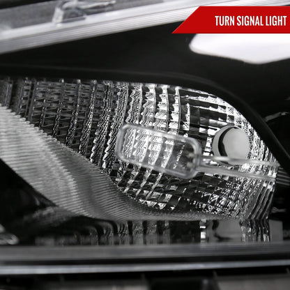 2013-2016 Dodge Dart Factory Style Headlights with Projector High/Low Beam - Driver Side Only (Jet Black Housing/Clear Lens)
