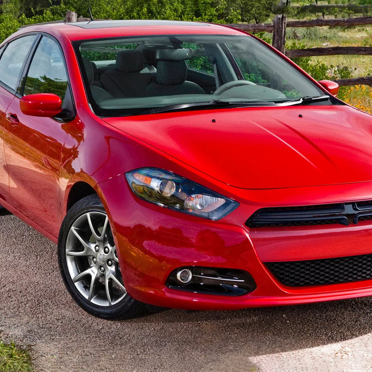 2013-2016 Dodge Dart Factory Style Headlights with Projector High/Low Beam - Passenger Side Only (Jet Black Housing/Clear Lens)