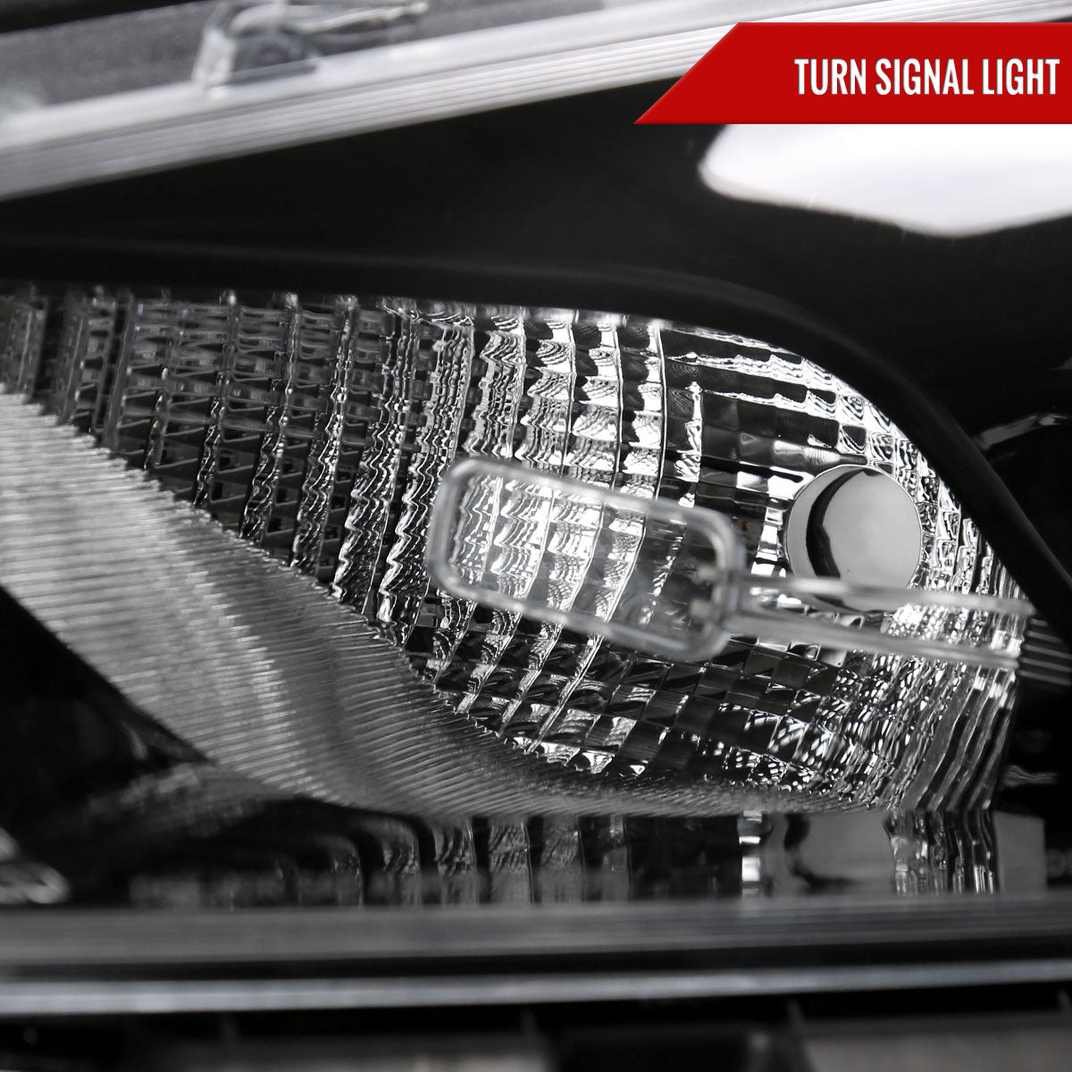 2013-2016 Dodge Dart Factory Style Headlights with Projector High/Low Beam (Jet Black Housing/Clear Lens)