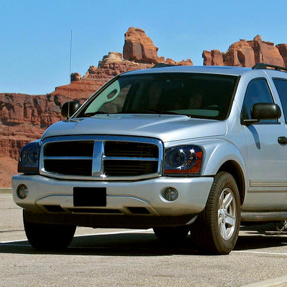 2004-2006 Dodge Durango Factory Style Headlights (Chrome Housing/Smoked Lens)