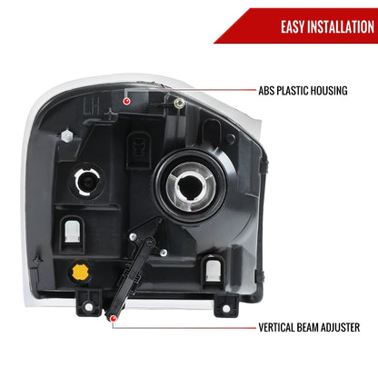 2004-2006 Dodge Durango Factory Style Headlights (Chrome Housing/Smoked Lens)