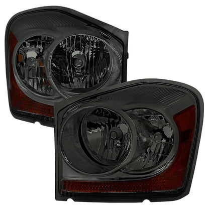 2004-2006 Dodge Durango Factory Style Headlights (Chrome Housing/Smoked Lens)