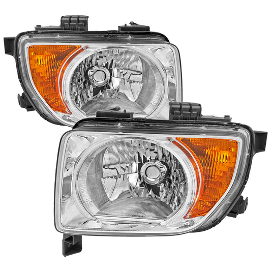 2003-2008 Honda Element Factory Style Headlights (Chrome Housing/Clear Lens)