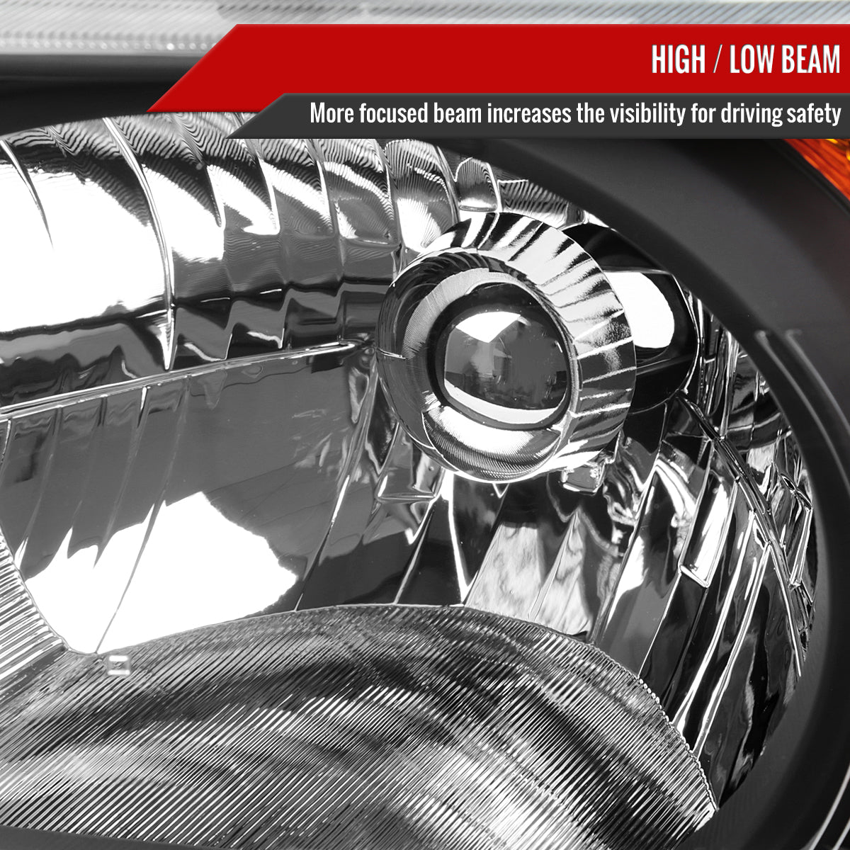 2003-2008 Honda Element Factory Style Headlights (Matte Black Housing/Clear Lens)