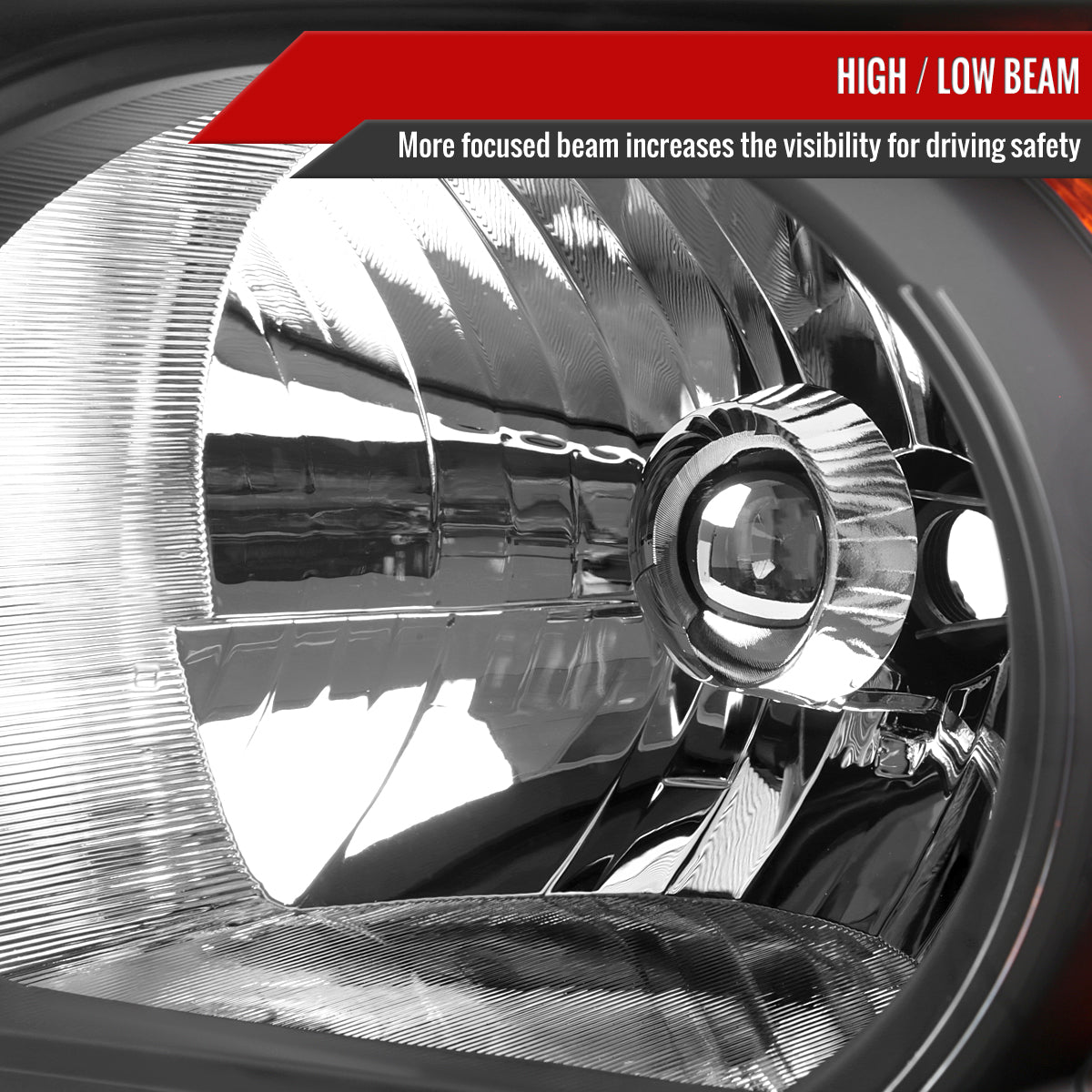 2003-2008 Honda Element Factory Style Headlights (Matte Black Housing/Clear Lens)