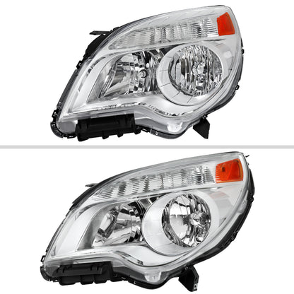 2010??2015 Chevrolet Equinox Factory Style Headlights (Chrome Housing / Clear Lens)