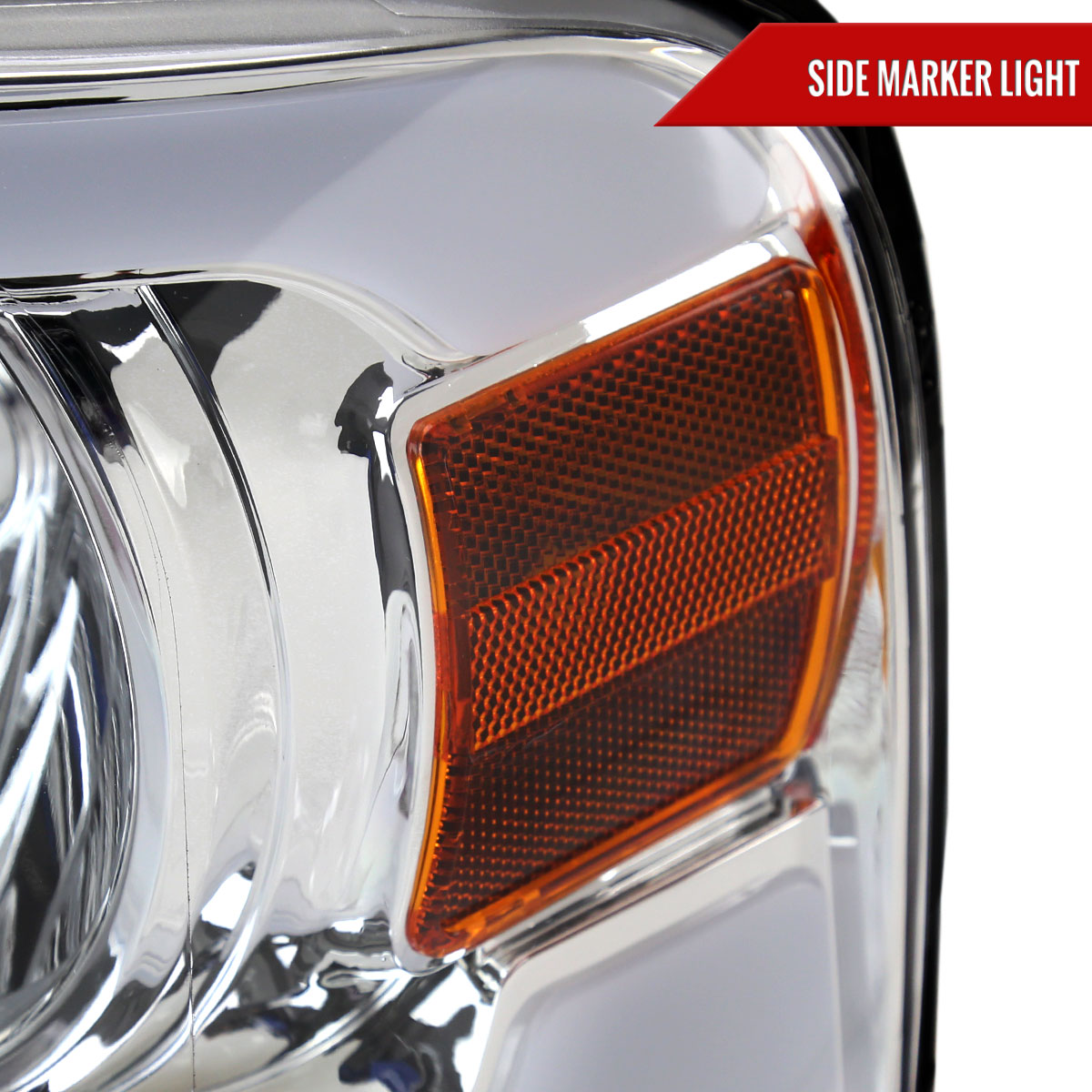 2004-2008 Ford F-150/ 2006-2008 Lincoln Mark LT LED Strip Factory Style Headlights (Chrome Housing/Clear Lens)