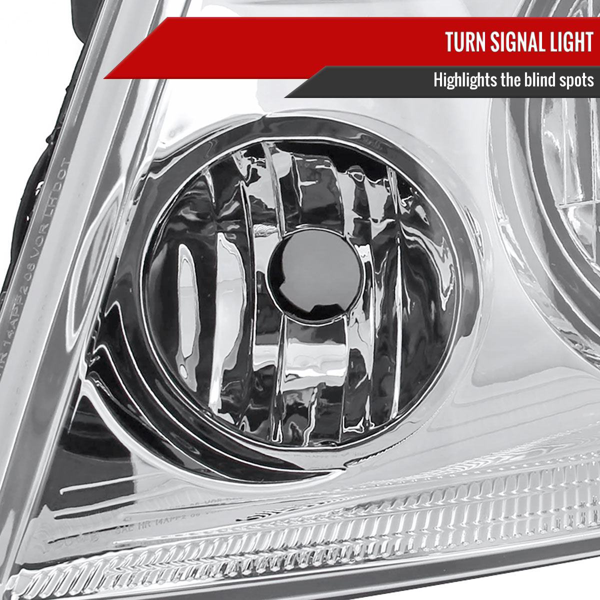 2004-2008 Ford F-150/ 2006-2008 Lincoln Mark LT Replacement Crystal Headlights w/ Amber Reflector (Chrome Housing/Clear Lens)