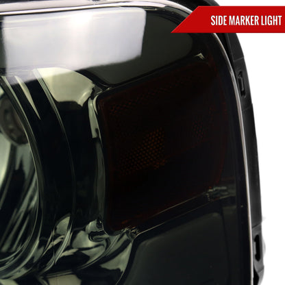 2004-2008 Ford F-150/ 2006-2008 Lincoln Mark LT LED Bar Factory Style Headlights (Chrome Housing/Smoked Lens)