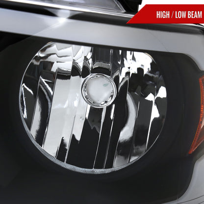2004-2008 Ford F-150/ 2006-2008 Lincoln Mark LT LED Strip Factory Style Headlights (Matte Black Housing/Clear Lens)