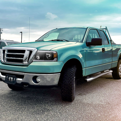 2004-2008 Ford F-150/ 2006-2008 Lincoln Mark LT LED Strip Factory Style Headlights (Matte Black Housing/Clear Lens)