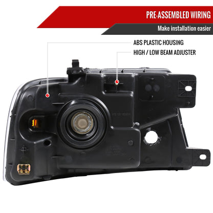 2004-2008 Ford F-150/ 2006-2008 Lincoln Mark LT Factory Style Headlights (Matte Black Housing/Clear Lens)