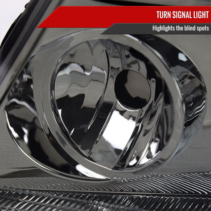 2004-2008 Ford F-150/2006-2008 Lincoln Mark LT Factory Style Headlights w/ Amber Reflector (Chrome Housing/Light Smoked Lens)