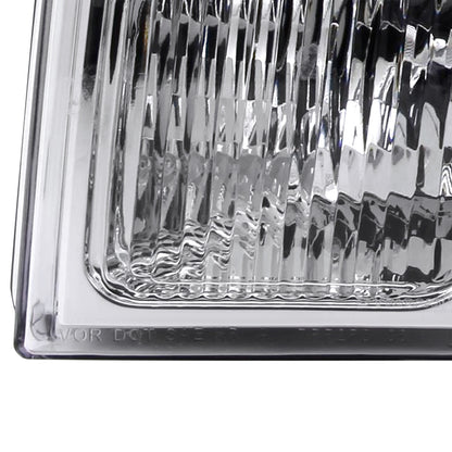 2009-2014 Ford F-150 Factory Style Crystal Headlights w/ Amber Reflector (Chrome Housing/Clear Lens)
